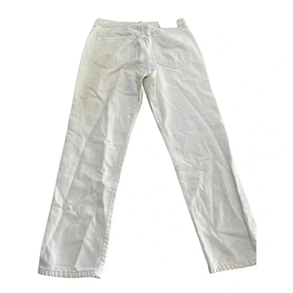 Calvin Klein Unite Women White Five Pocket Style Straight Leg Jean Size 13 - Picture 1 of 6